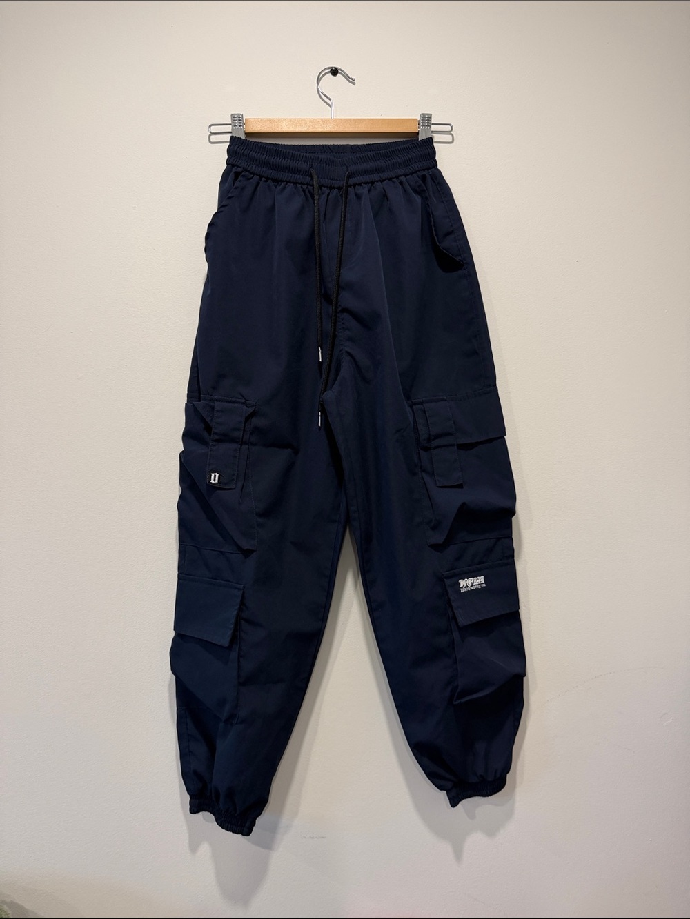 Men's Navy utility Cargo Jogger Pants - Drawstring Waist